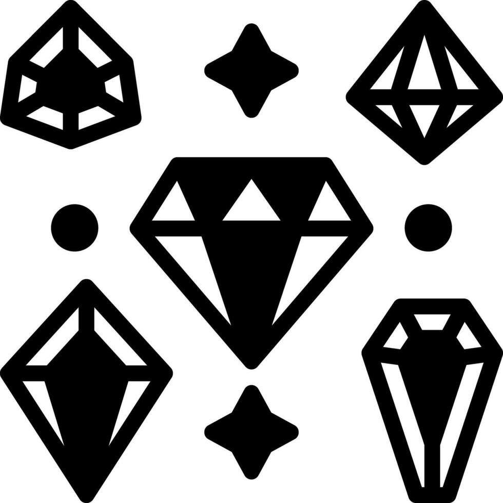 sólido icono para diamantes vector