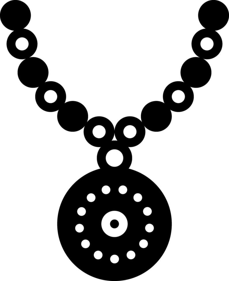 solid icon for necklace vector