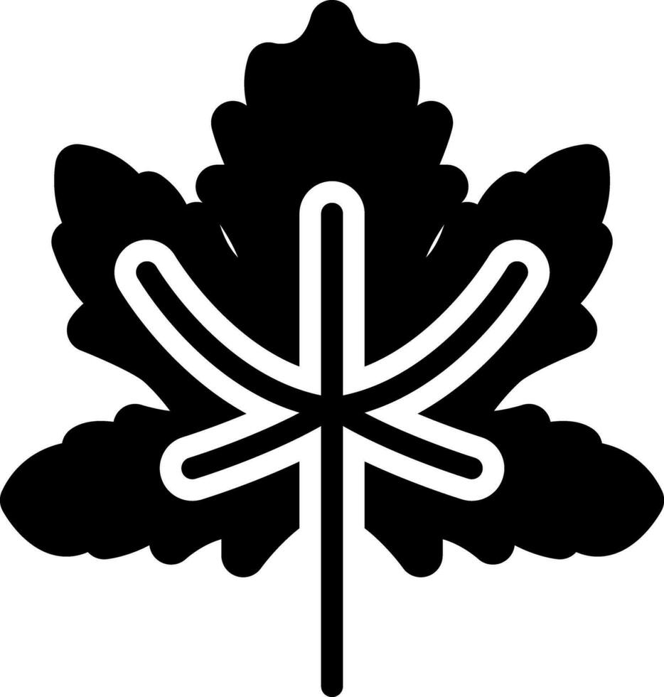 solid icon for maple vector