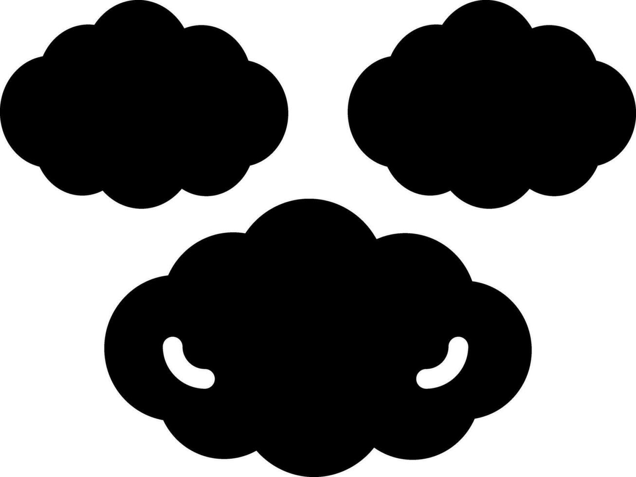 sólido icono para nube vector