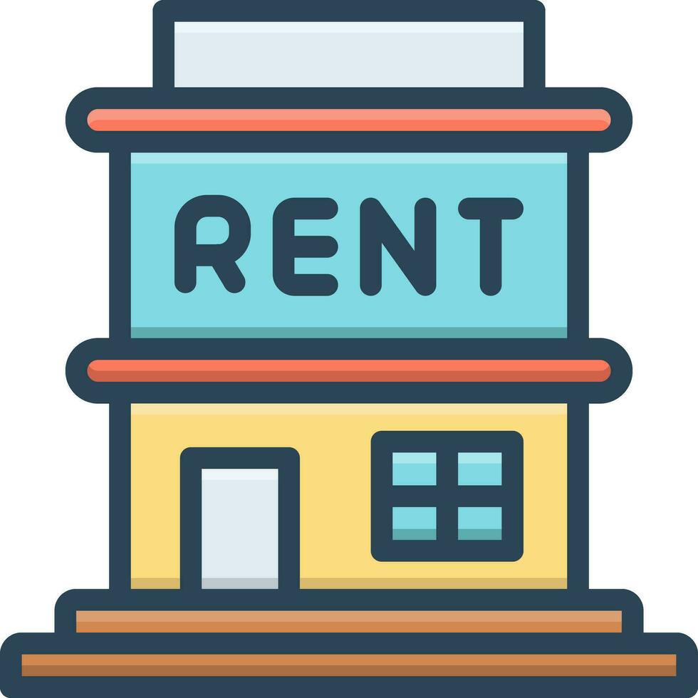 color icon for rentals vector