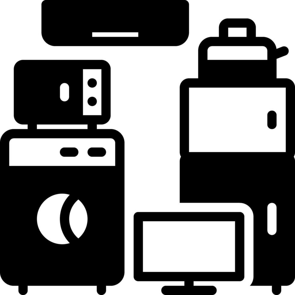 solid icon for appliances vector