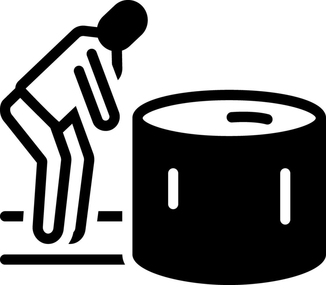 solid icon for looking vector