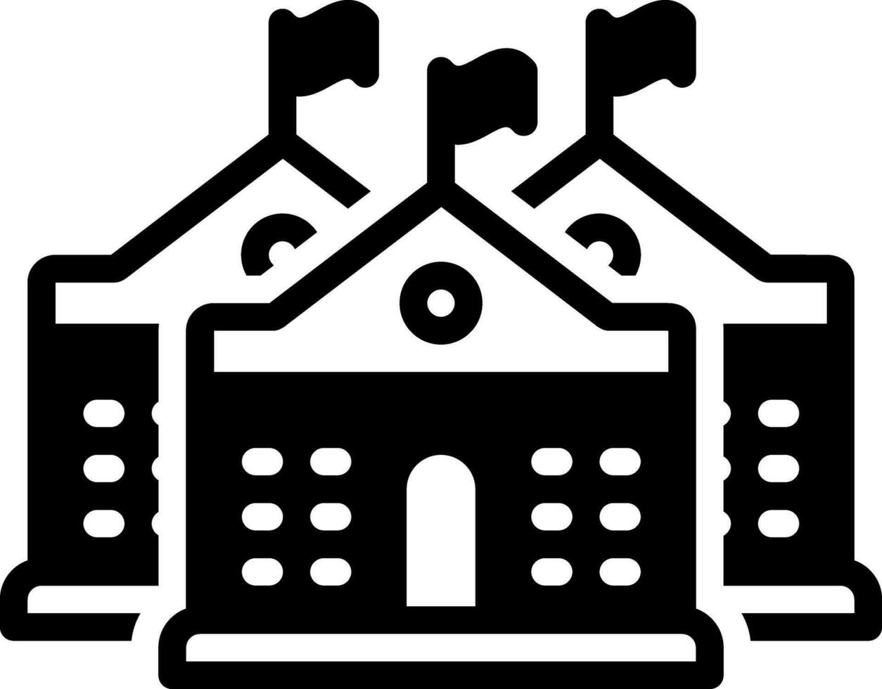 solid icon for institutions vector