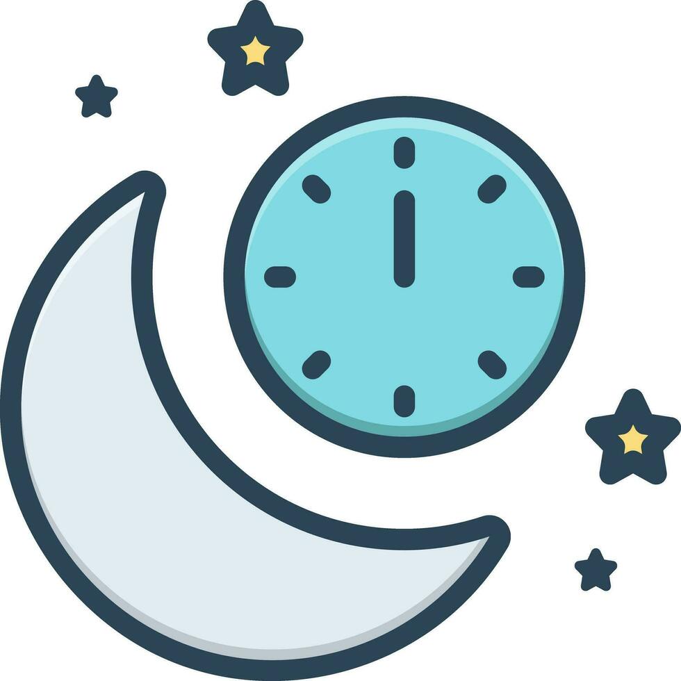 color icon for midnight vector