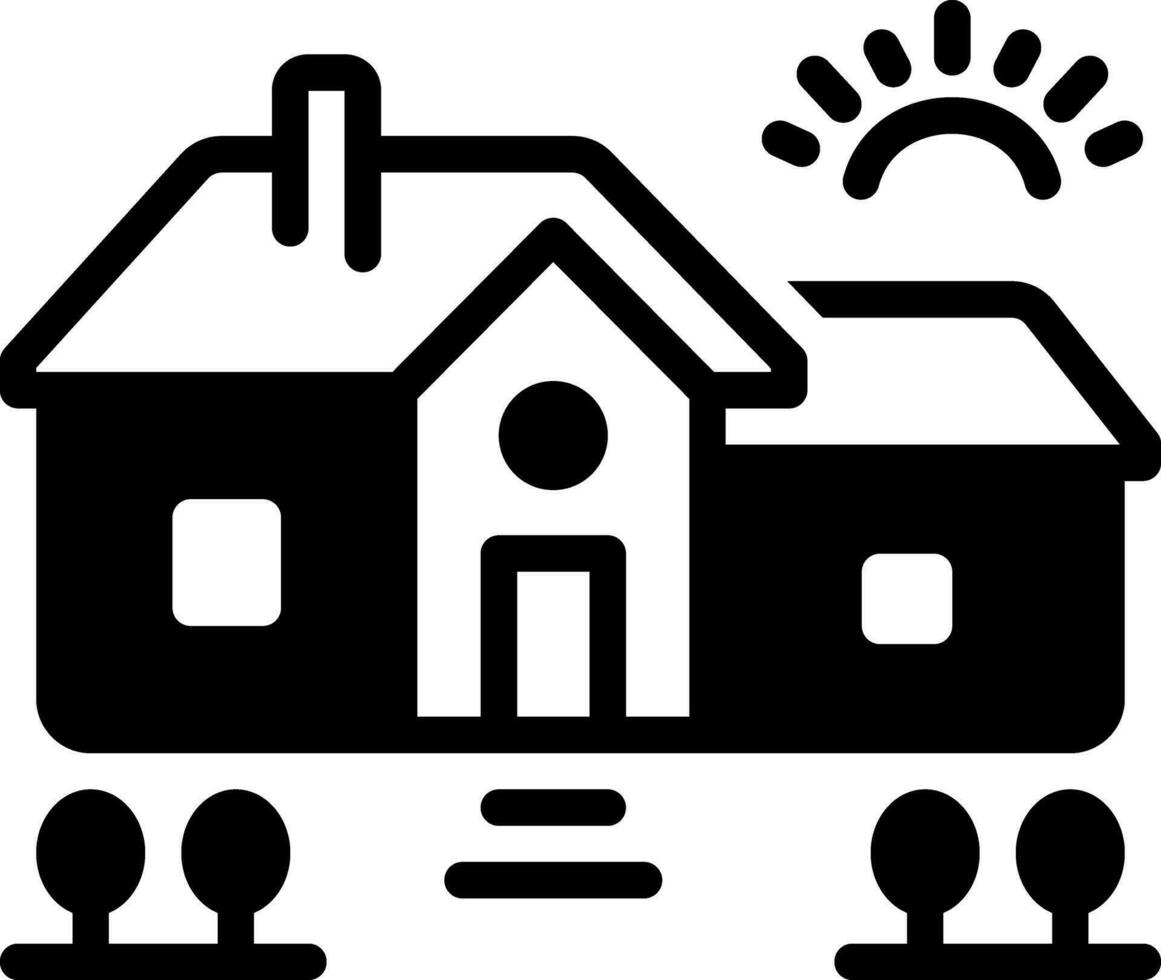 solid icon for housing vector