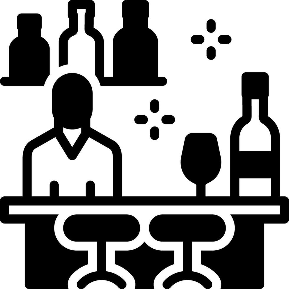 solid icon for pubs vector