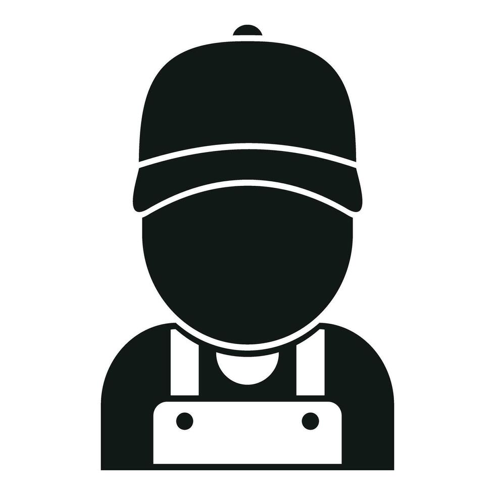 Service fix man icon simple vector. Washing machine repair vector