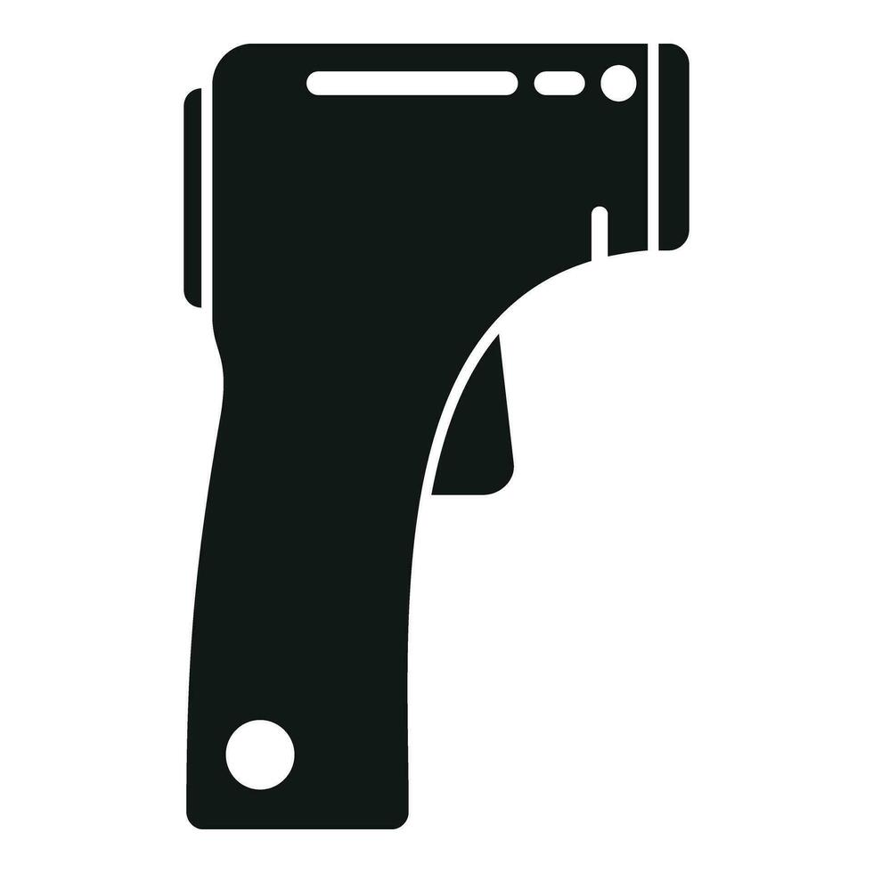Heat laser thermometer icon simple vector. Measure scan temperature vector