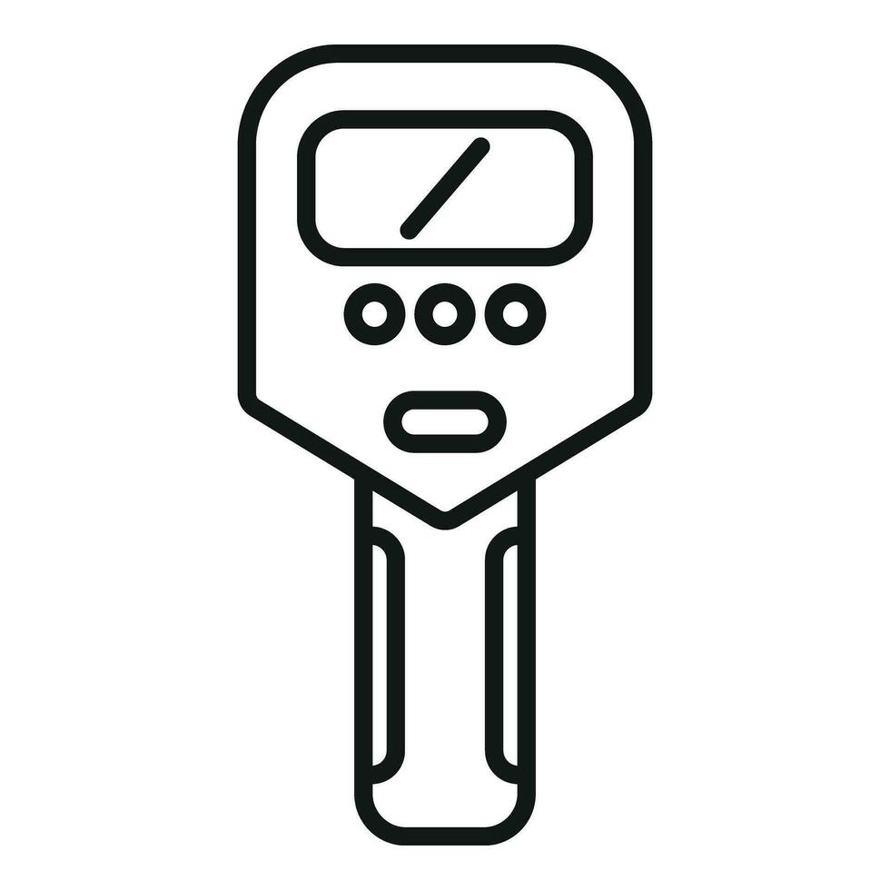 Temperature check laser icon outline vector. Device gun vector