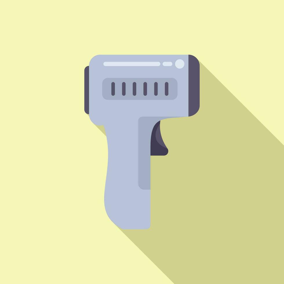 Test corona laser thermometer icon flat vector. Infrared measure vector