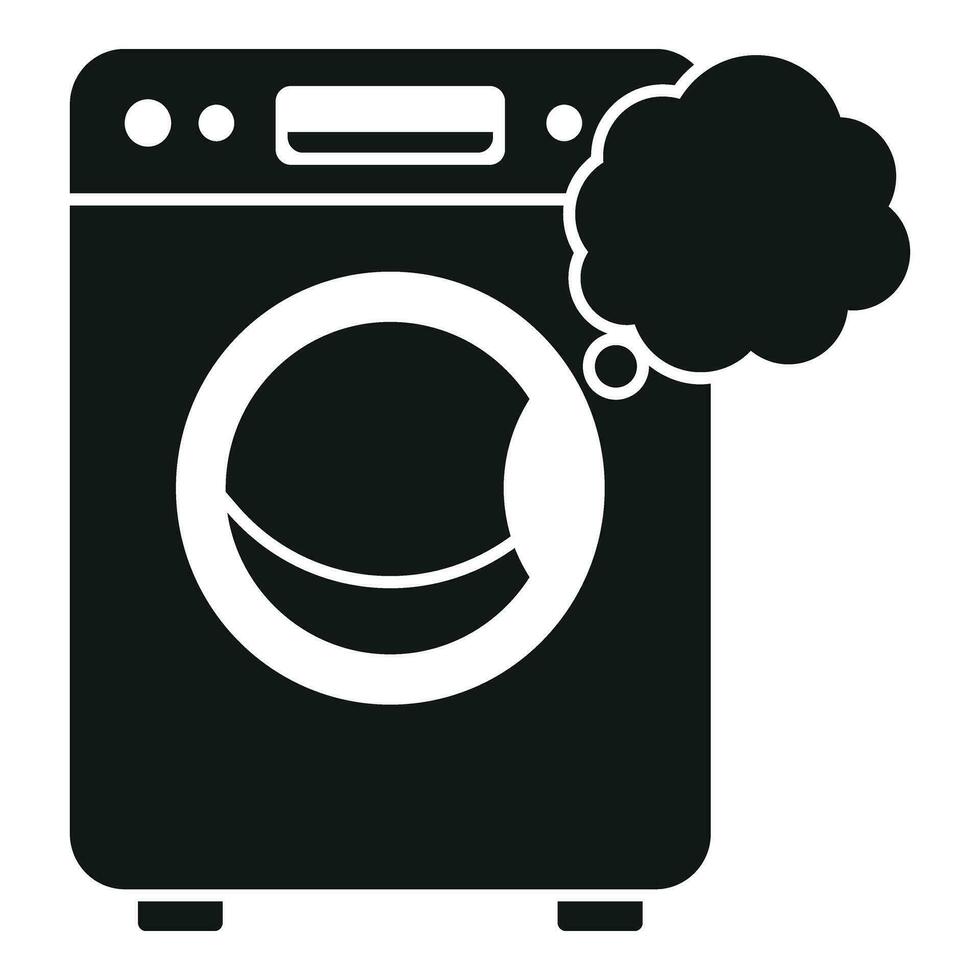 Broken new washing machine icon simple vector. Electrical apparatus vector