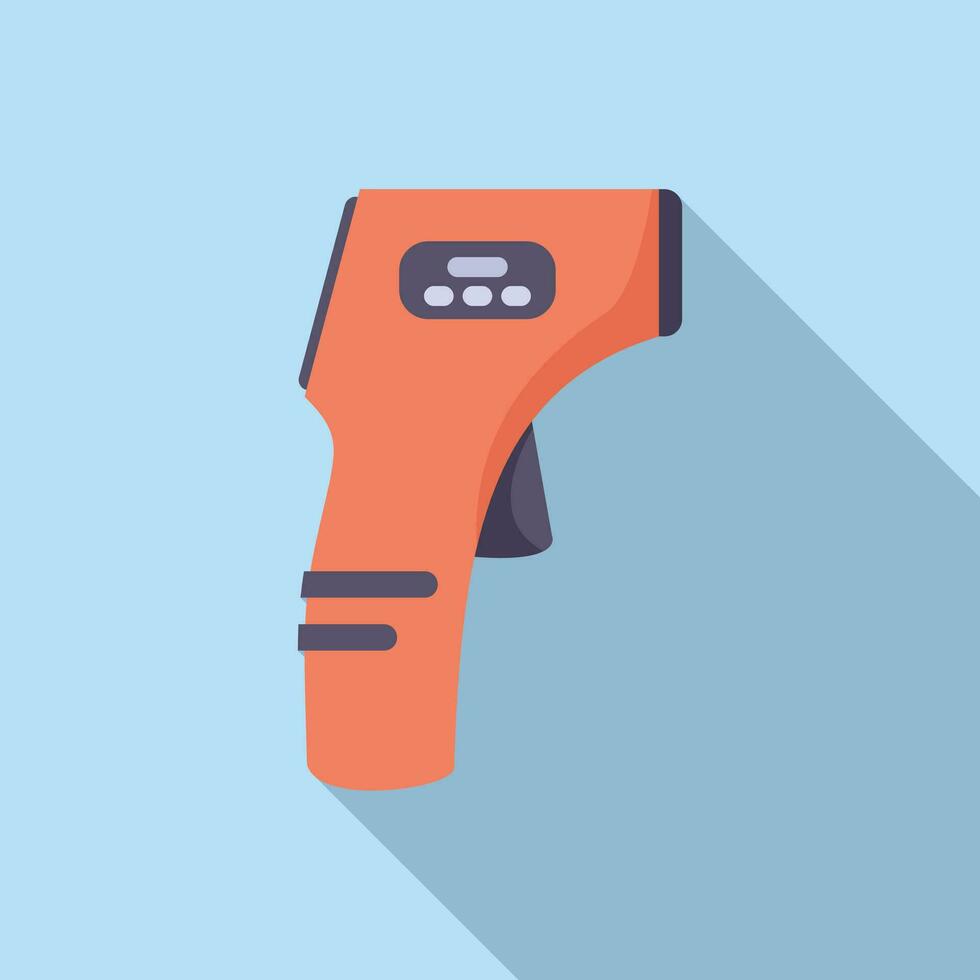 Scan temperature equipment icon flat vector. Tool scan vector