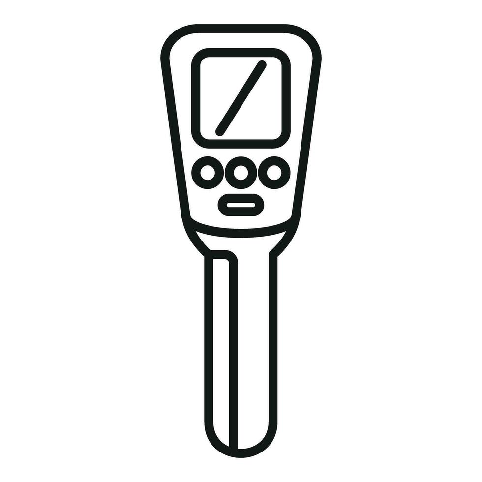 Normal temperature laser thermometer icon outline vector. Scan test care vector