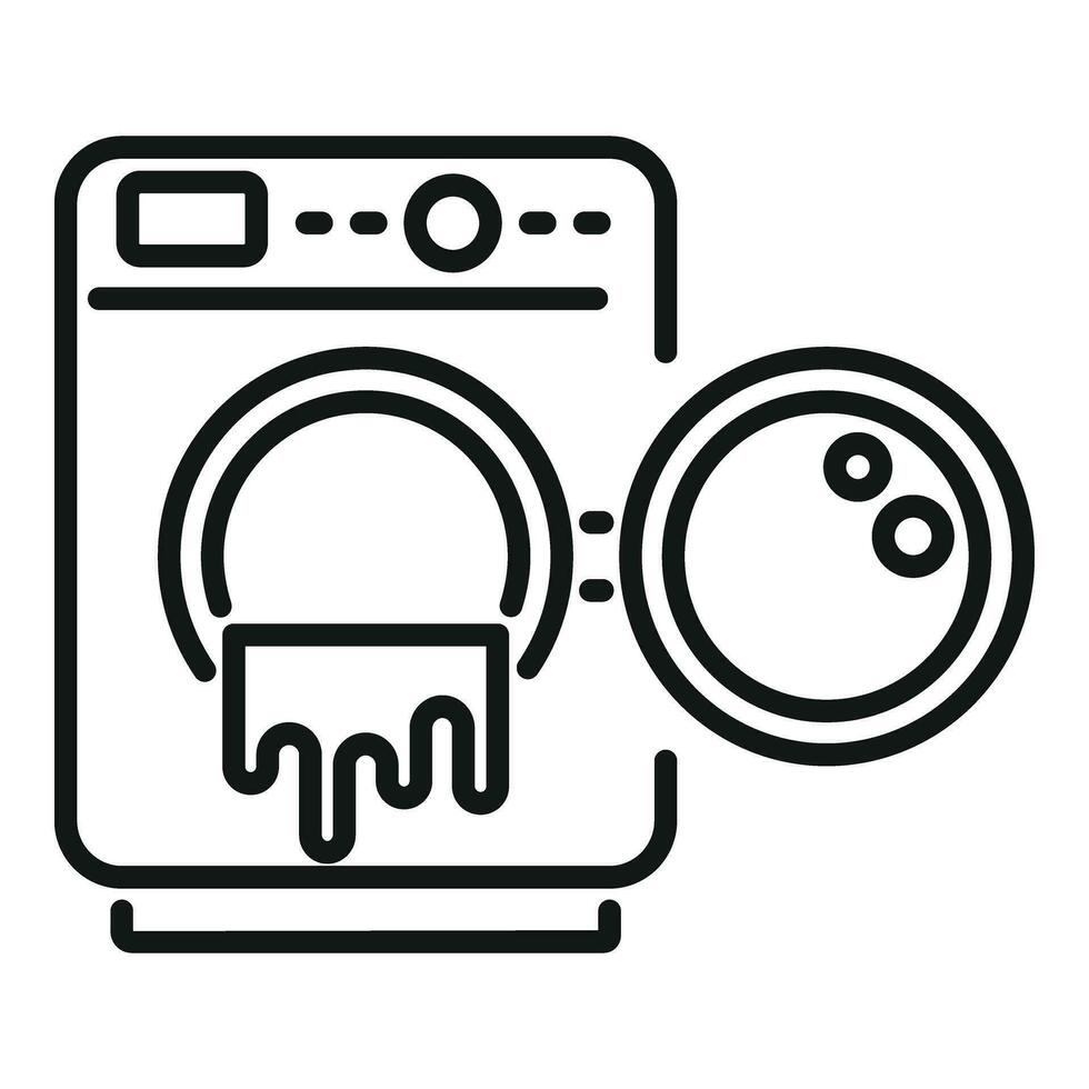 Broken water wash machine icon outline vector. Service accident vector