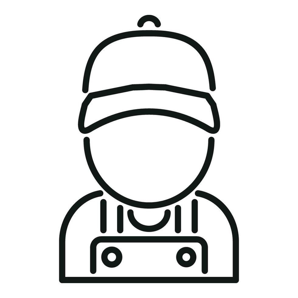 Service fix man icon outline vector. Washing machine repair vector