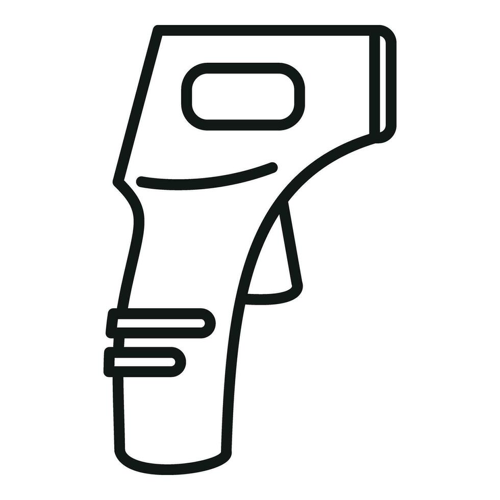 Scan temperature equipment icon outline vector. Tool scan vector