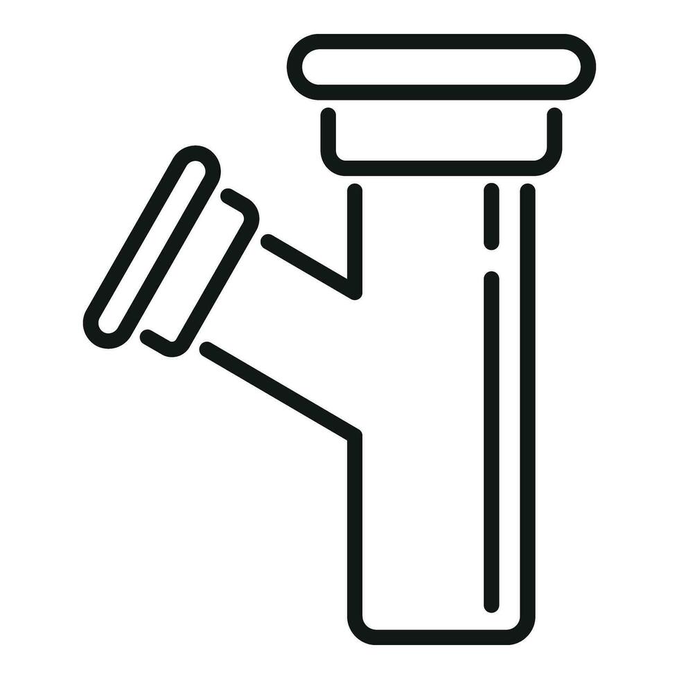 Cleaning water pipe icon outline vector. Water tube fix vector