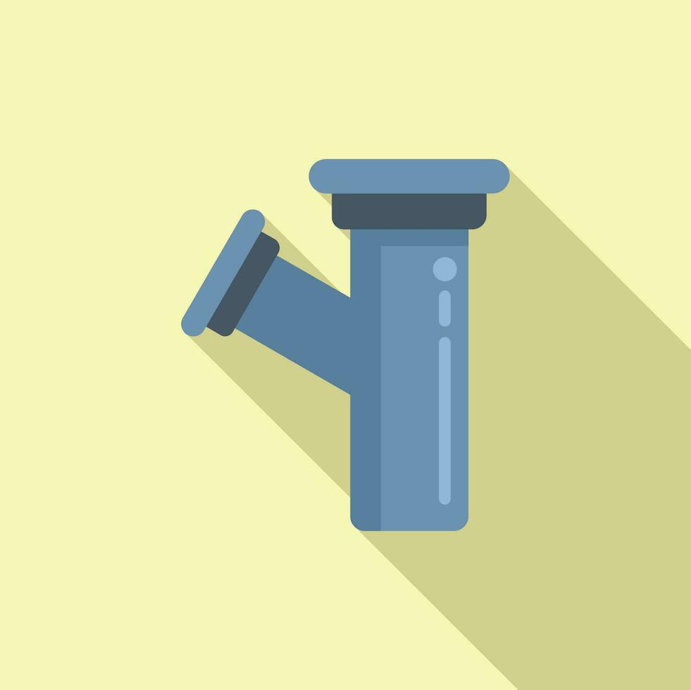 Cleaning water pipe icon flat vector. Water tube fix vector