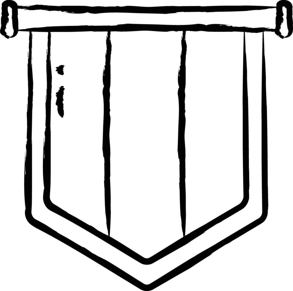 Flag hand drawn vector illustration