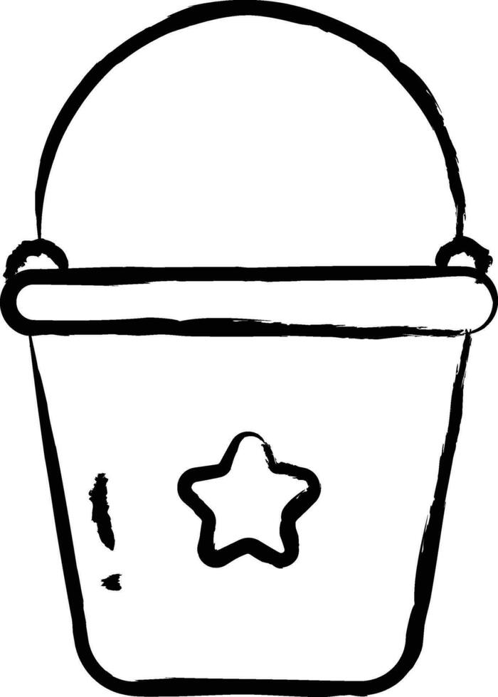 Bucket hand drawn vector illustration