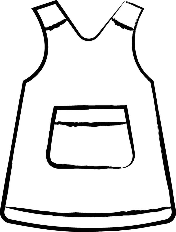 kids frock dress hand drawn vector illustration