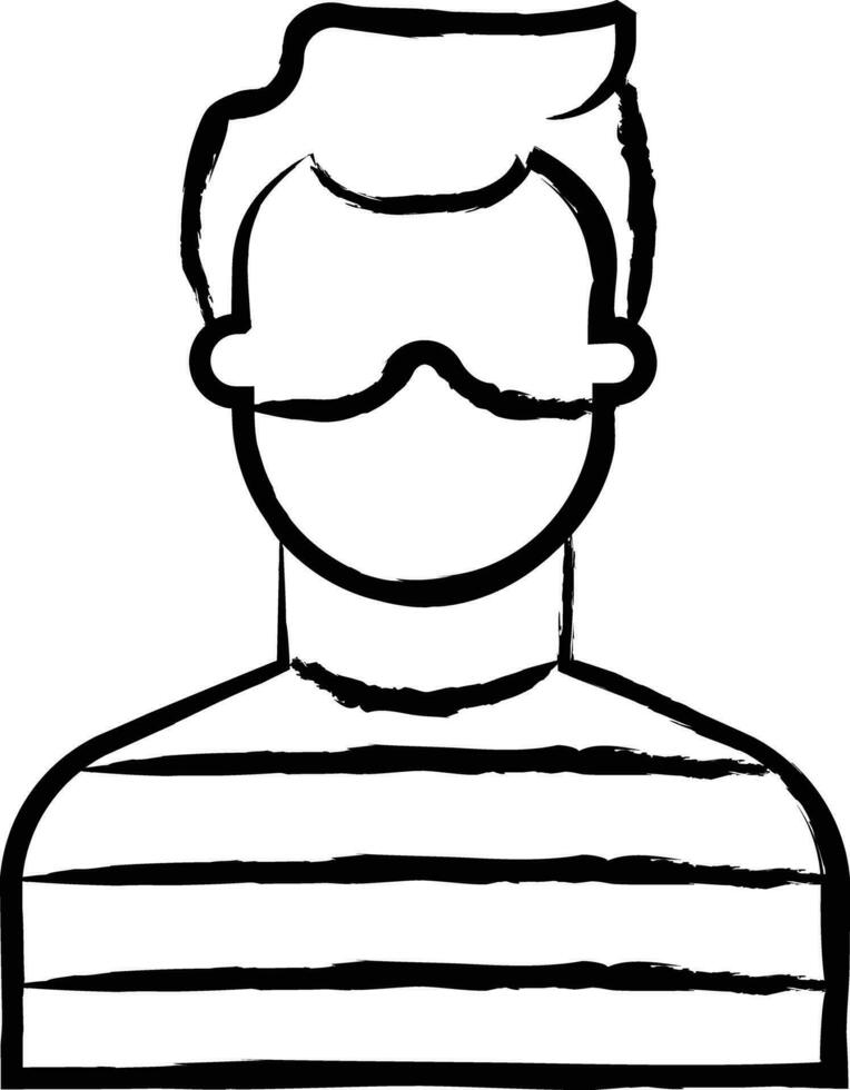 Mask Men hand drawn vector illustration