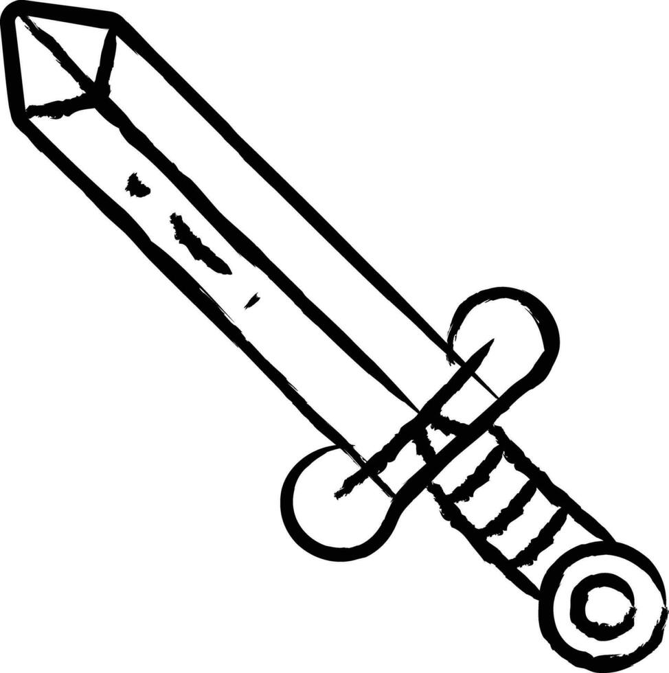 Sword hand drawn vector illustrations