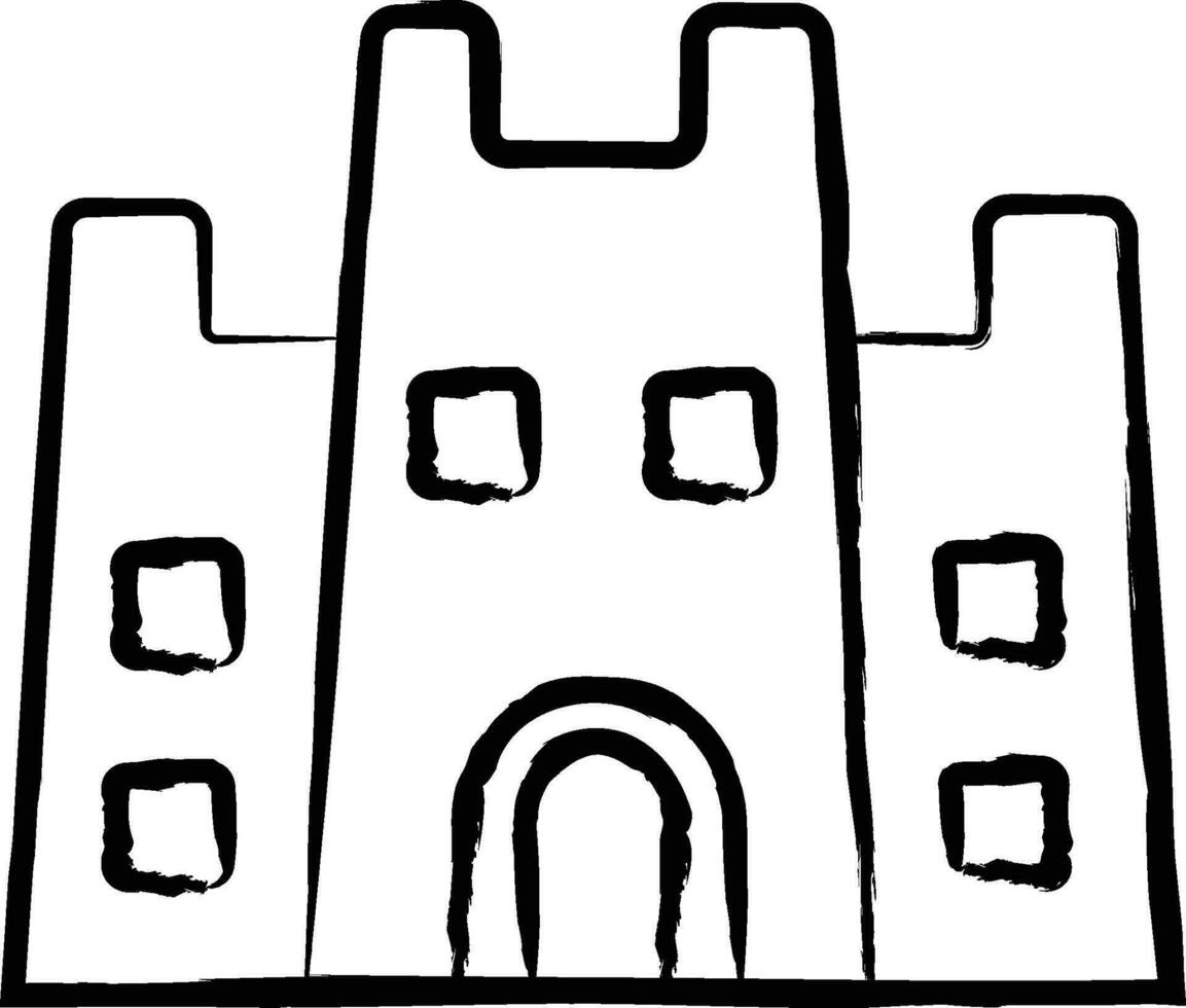 Siyu Fort hand drawn vector illustration