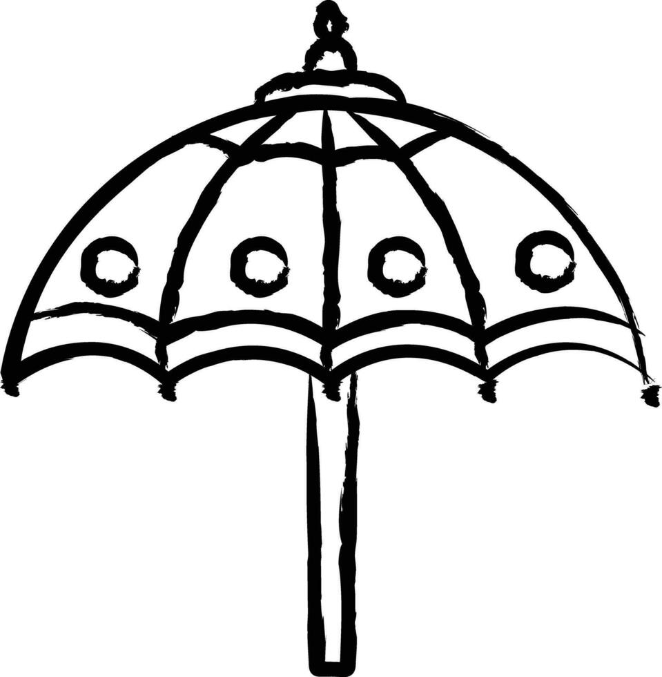 Umbrella hand drawn vector illustration