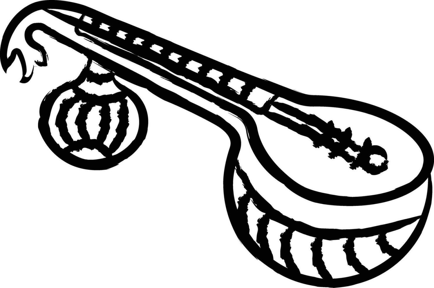 Veena hand drawn vector illustration