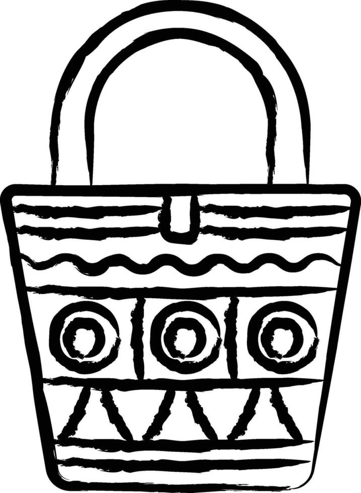 Bag hand drawn vector illustration