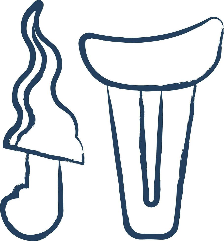 Keris hand drawn vector illustration