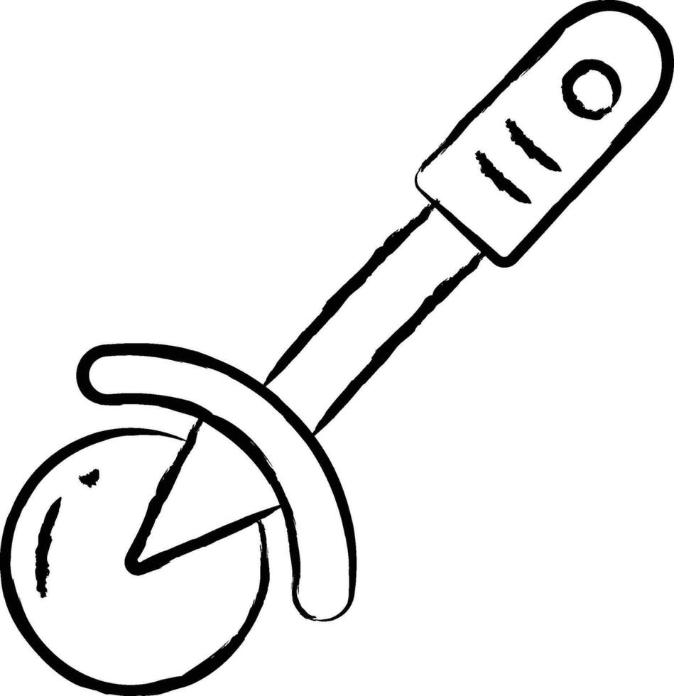 Pizza Cutter hand drawn vector illustration