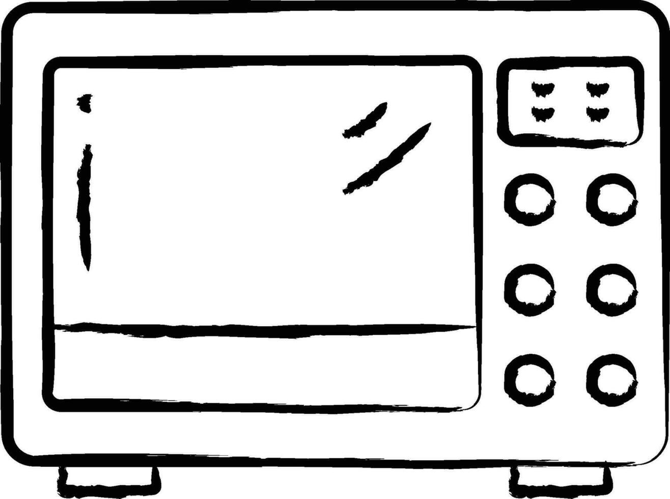 Oven hand drawn vector illustration
