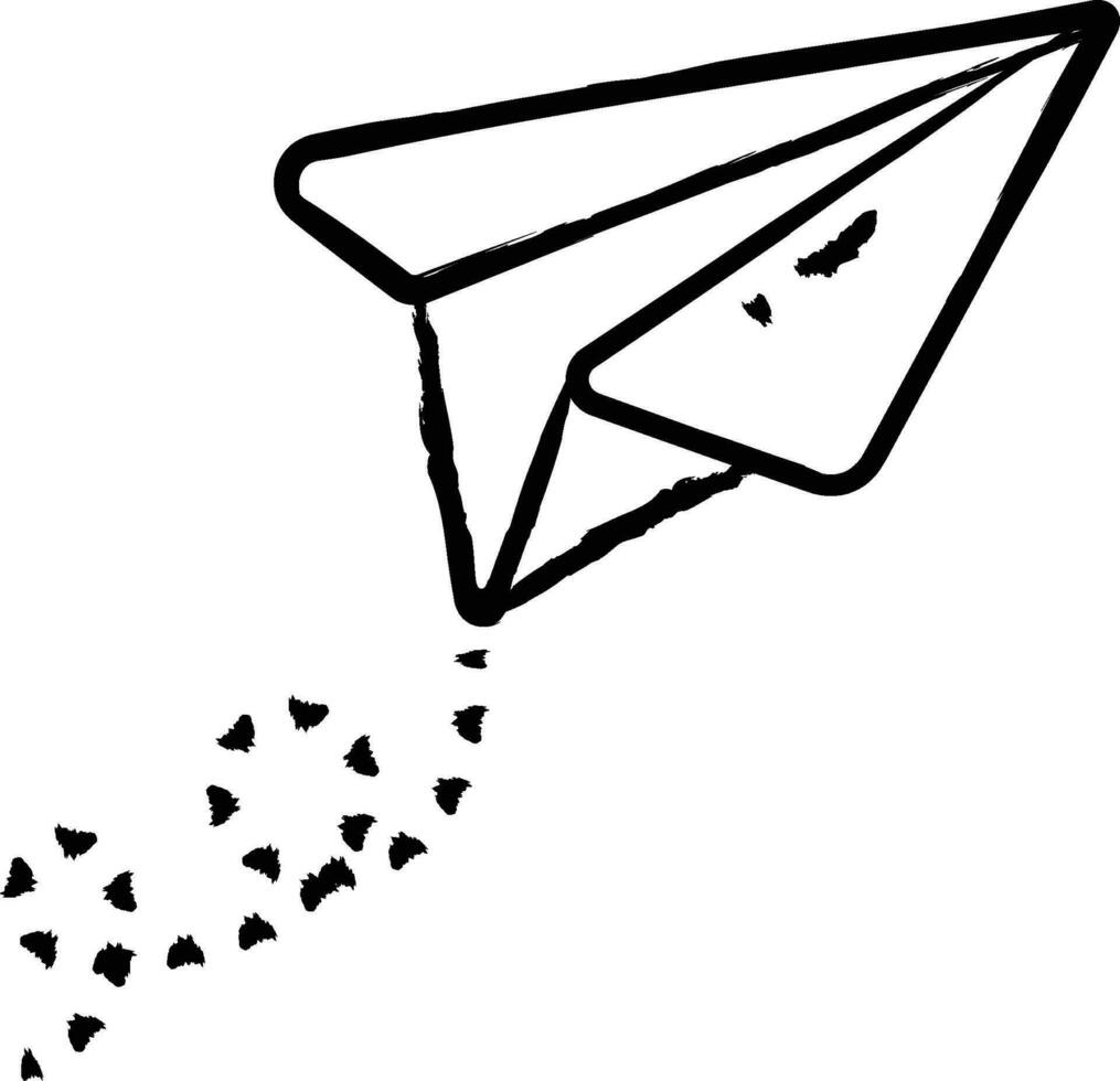 Paper Plane hand drawn vector illustration