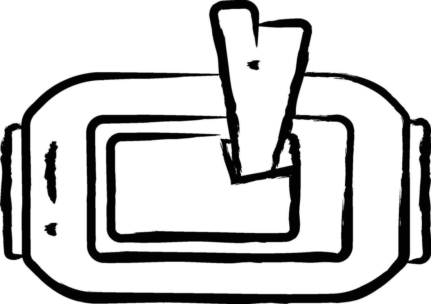 Wet wipes hand drawn vector illustration
