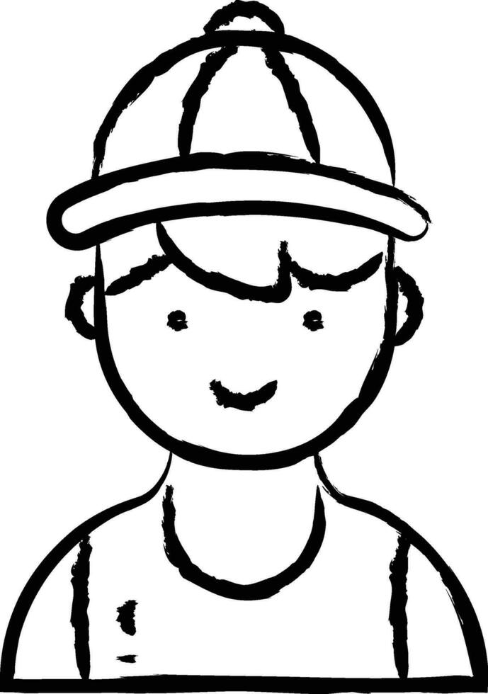 Boy hand drawn vector illustration