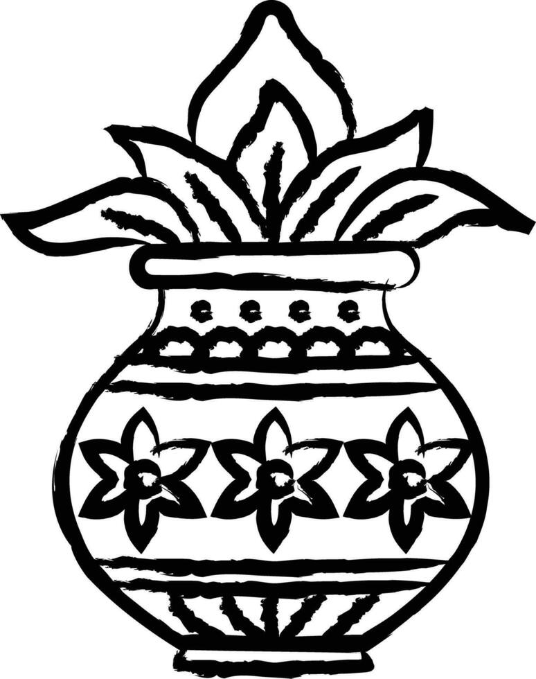 Kalasha hand drawn vector illustration