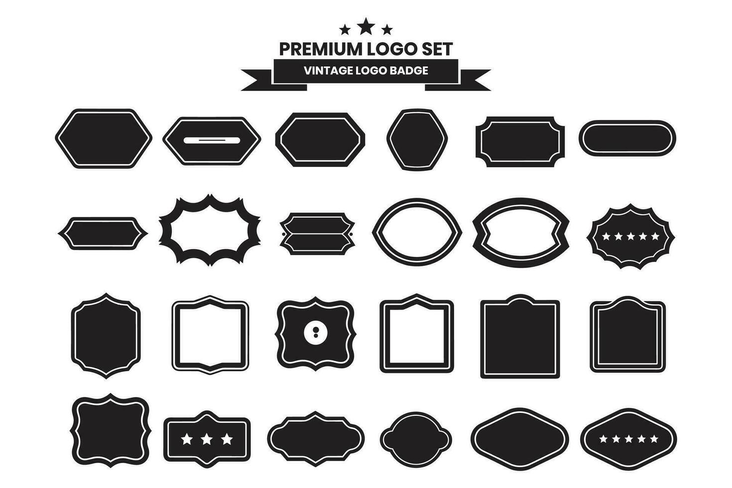 logos and badges in vintage style vector