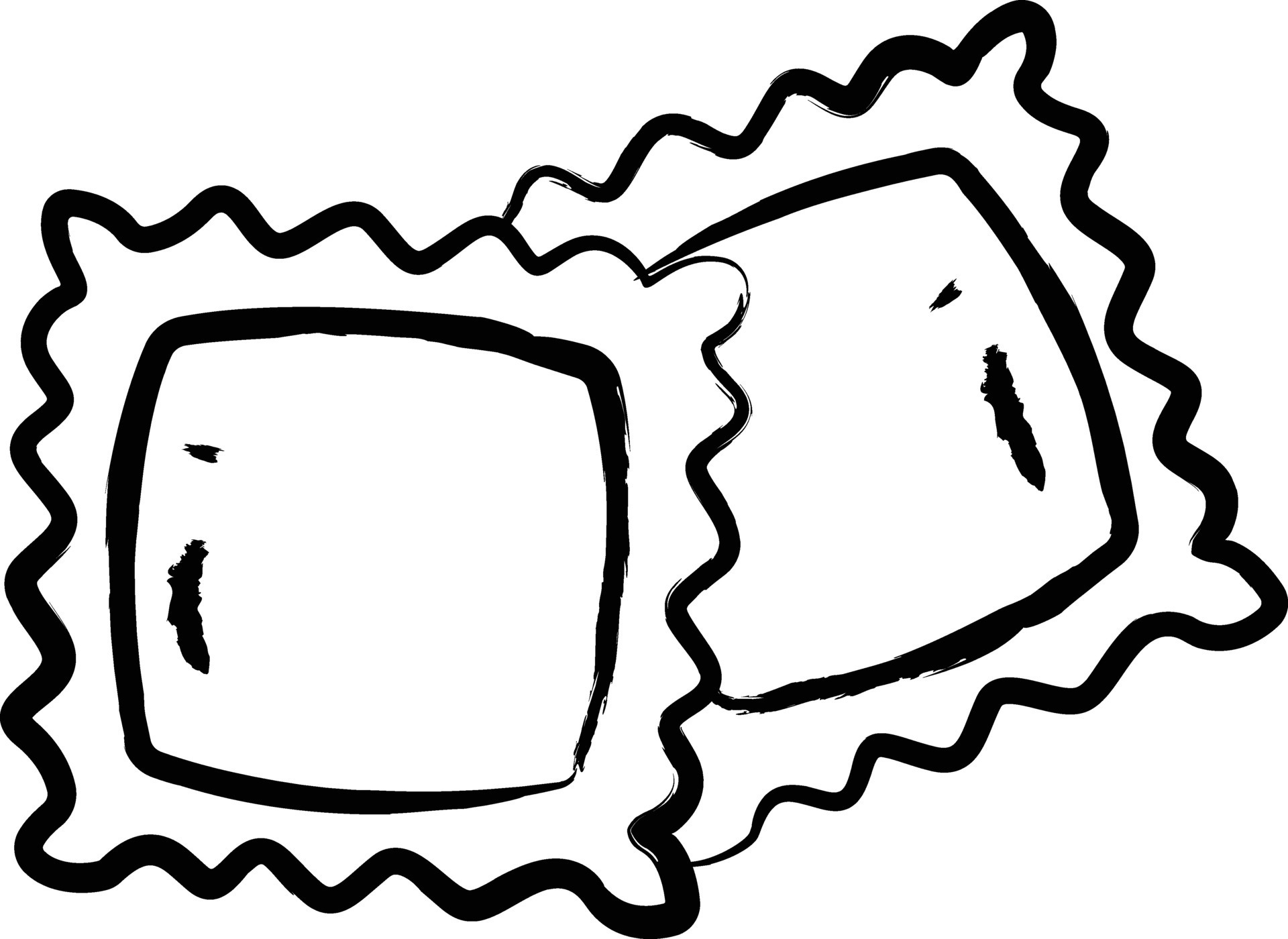 Ravioli pasta hand drawn vector illustration 34810649 Vector Art at Vecteezy