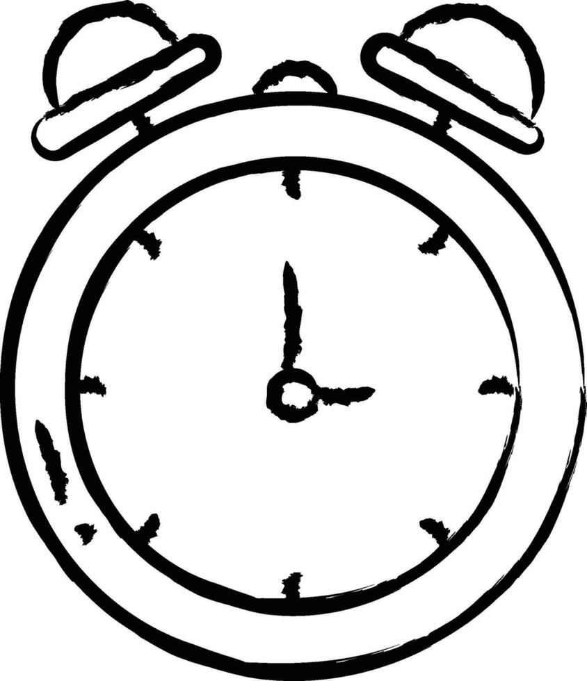 Clock hand drawn vector illustration