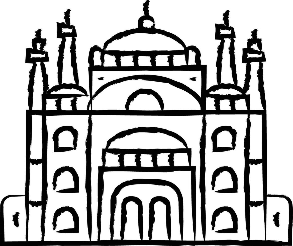 Cairo Citadel hand drawn illustration vector