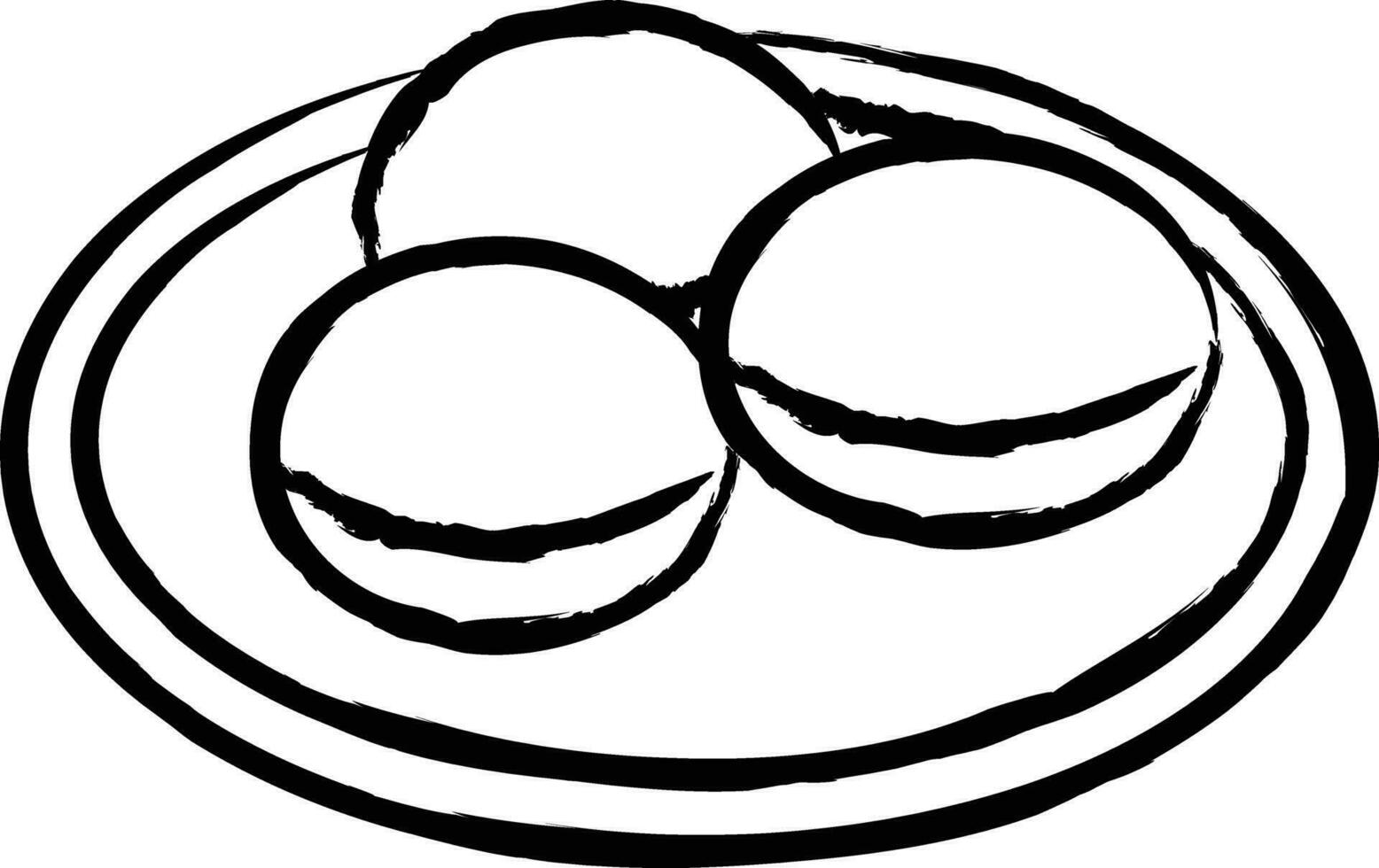 Bomboloni sweet hand drawn vector illustration