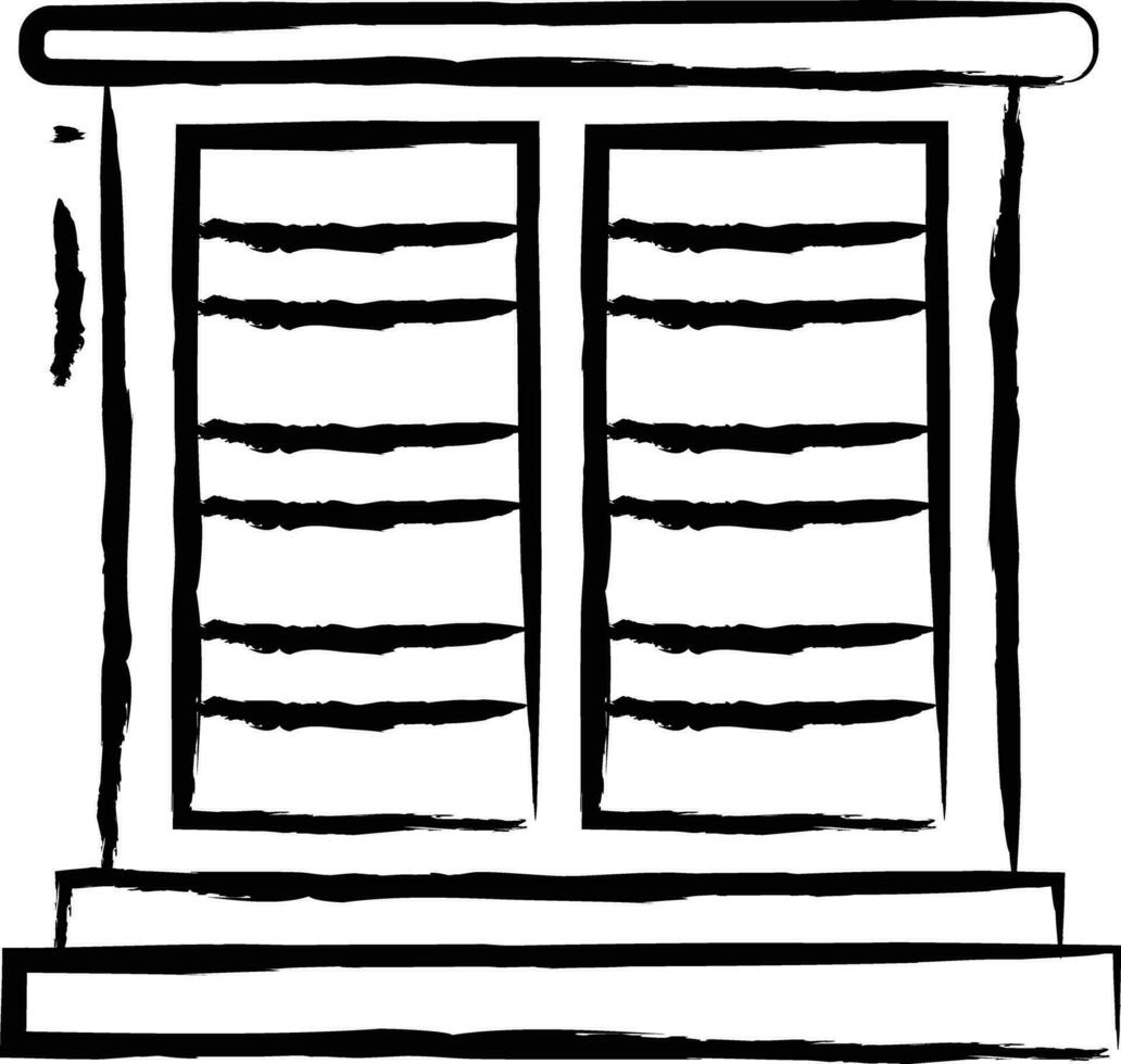 window hand drawn vector illustration