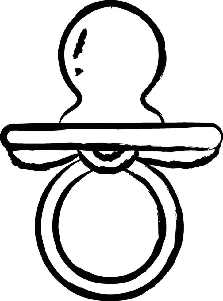 Pacifier hand drawn vector illustration