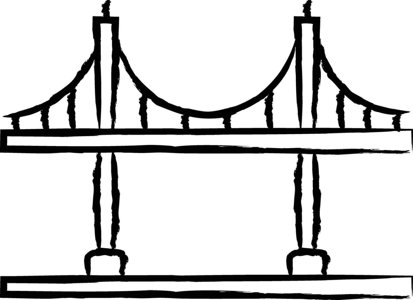 Golden Gate hand drawn illustration vector