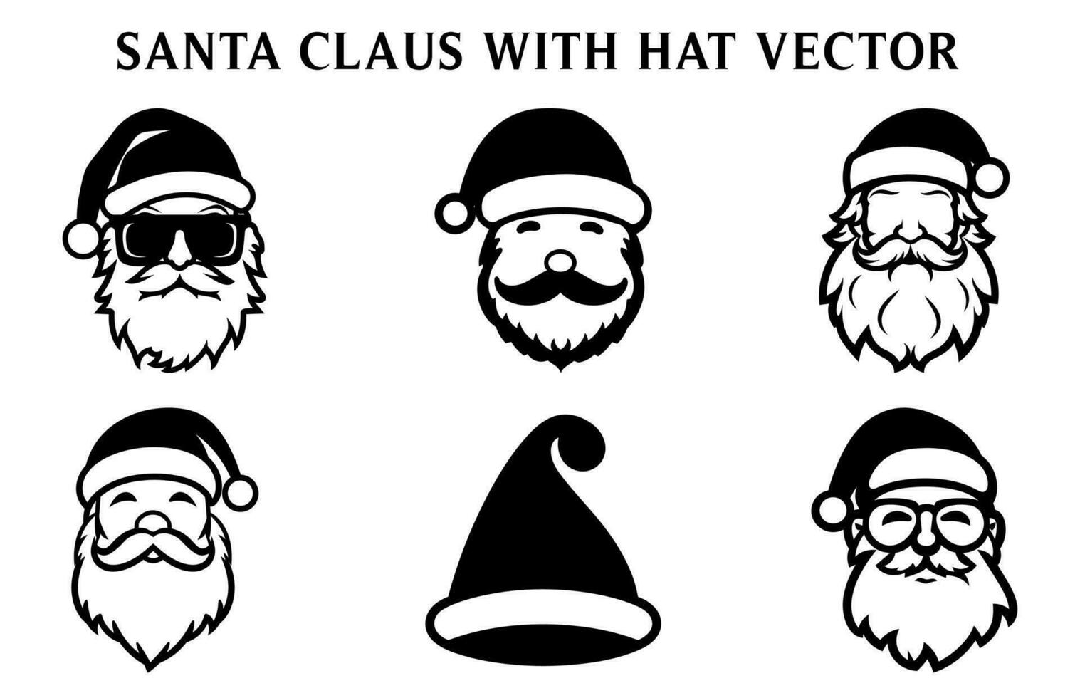 Navidad Papa Noel claus vector manojo, Papa Noel claus vector ilustración