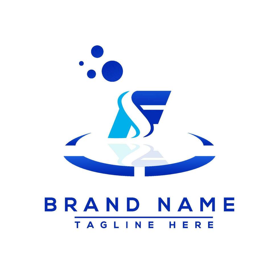 Letter FS blue Professional logo for all kinds of business vector