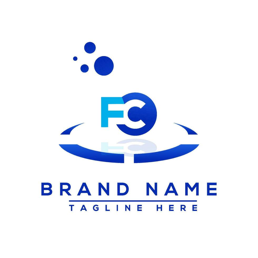 Letter FC blue Professional logo for all kinds of business vector